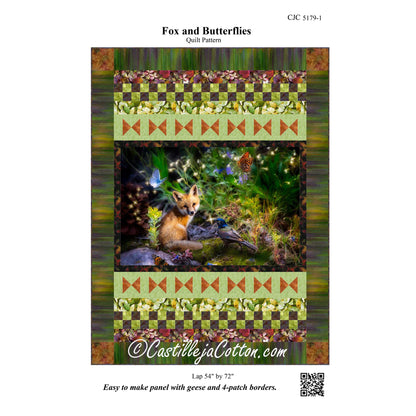 Fox and Butterflies Quilt CJC-51791e - Downloadable Pattern