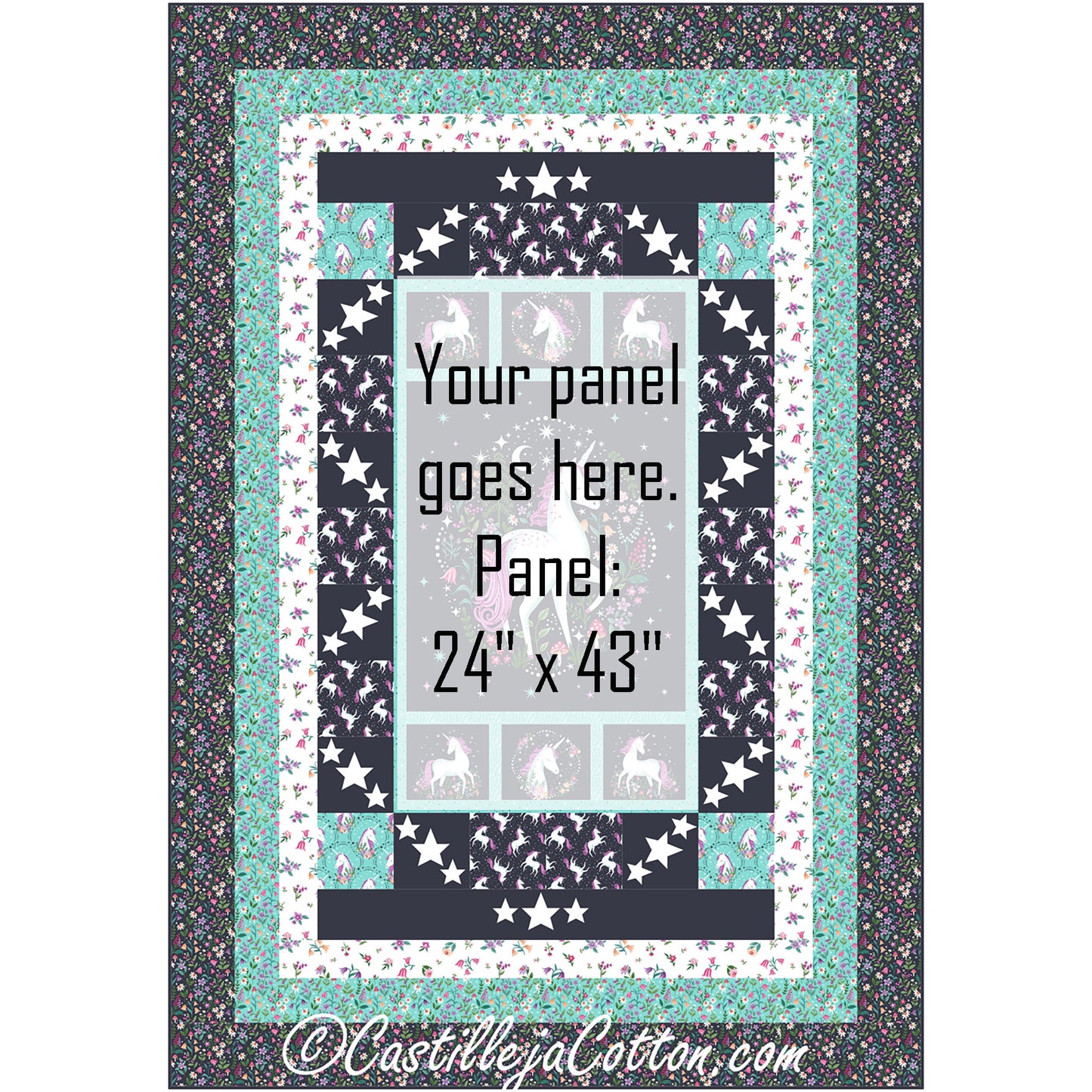Unicorn Dreams Twin Quilt Pattern CJC-51862 - Paper Pattern