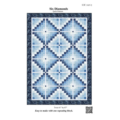 Six Diamonds Quilt Pattern CJC-51872 - Paper Pattern