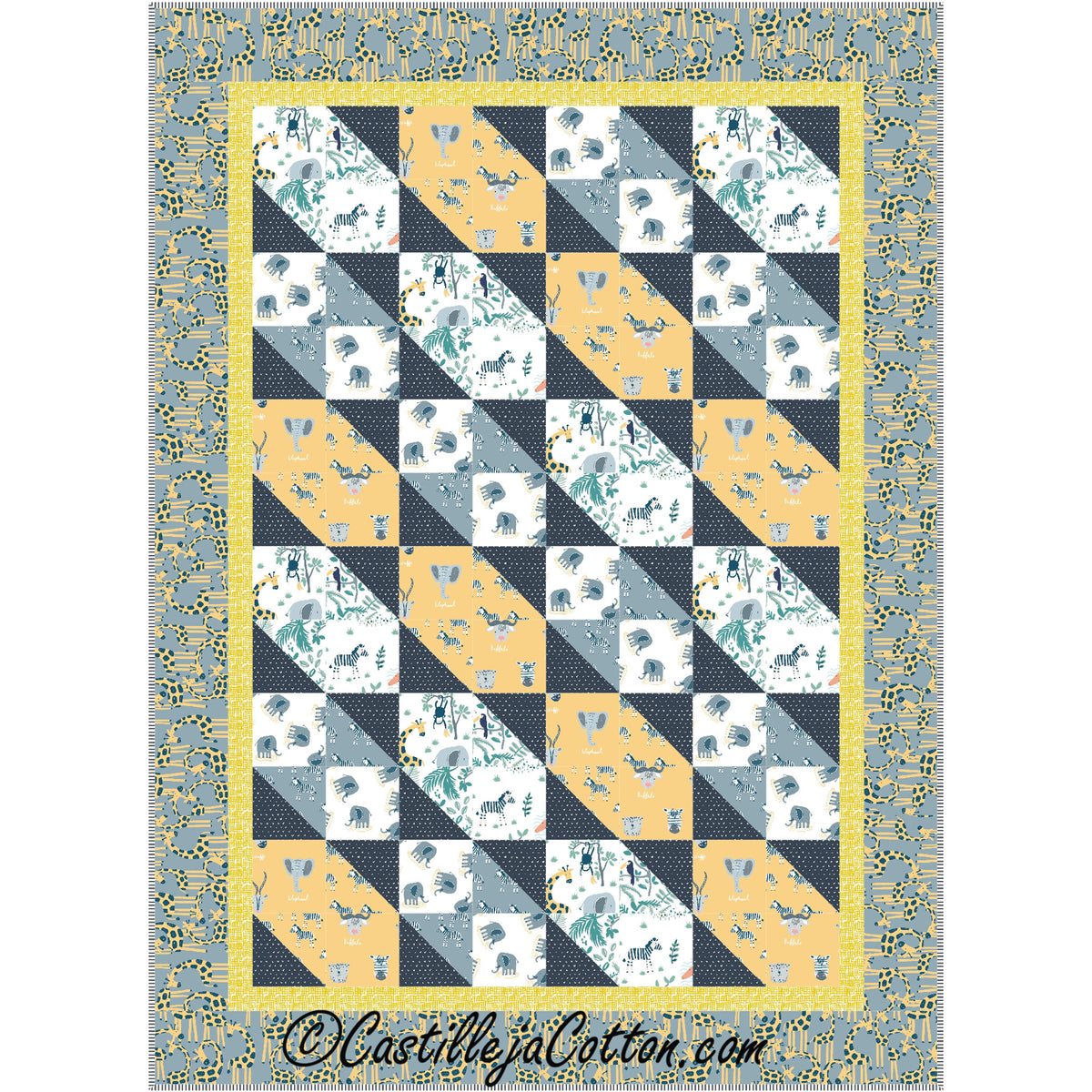 Triple Four Patch Stars Quilt CJC-51891e - Downloadable Pattern