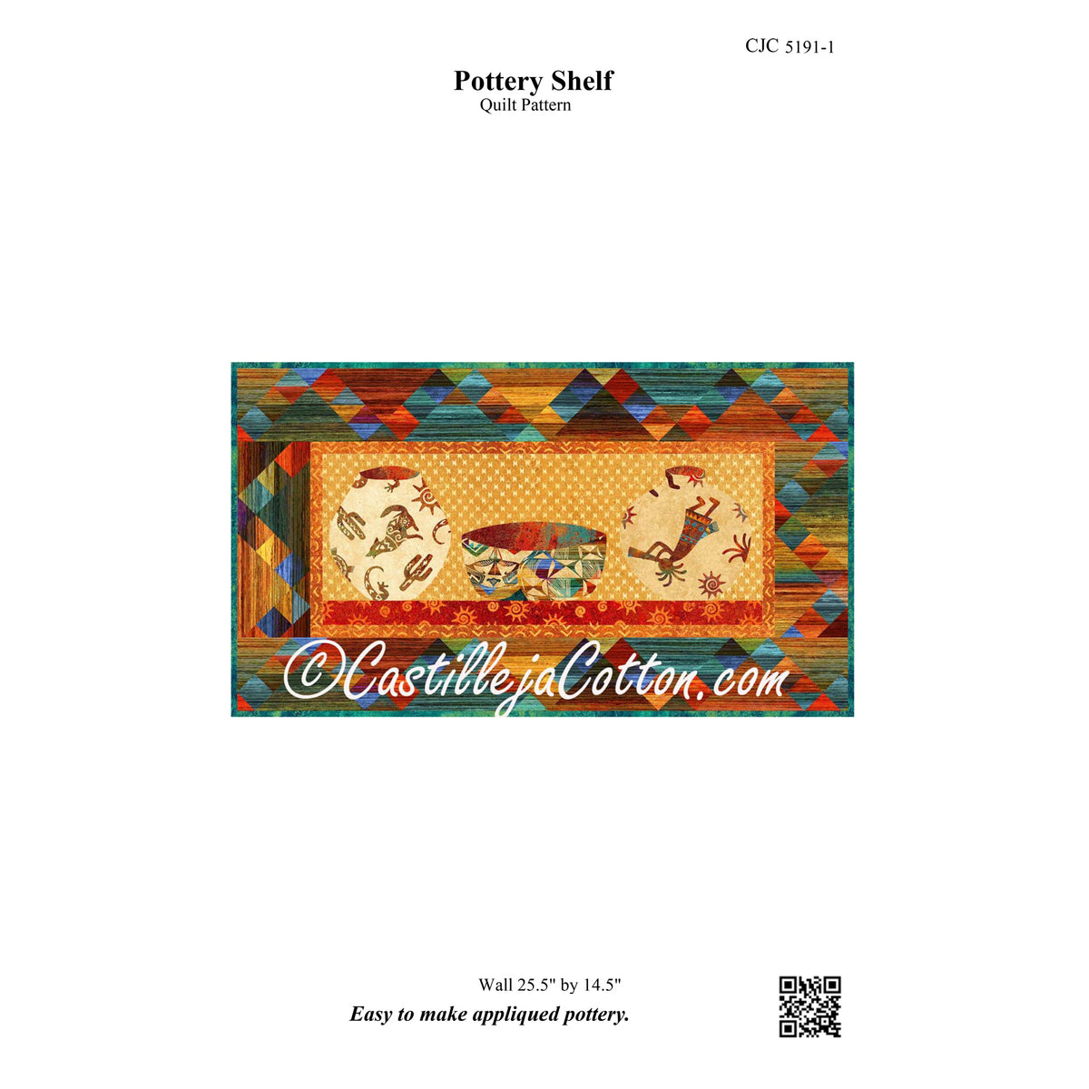 Pottery Shelf Quilt Pattern CJC-51911 - Paper Pattern
