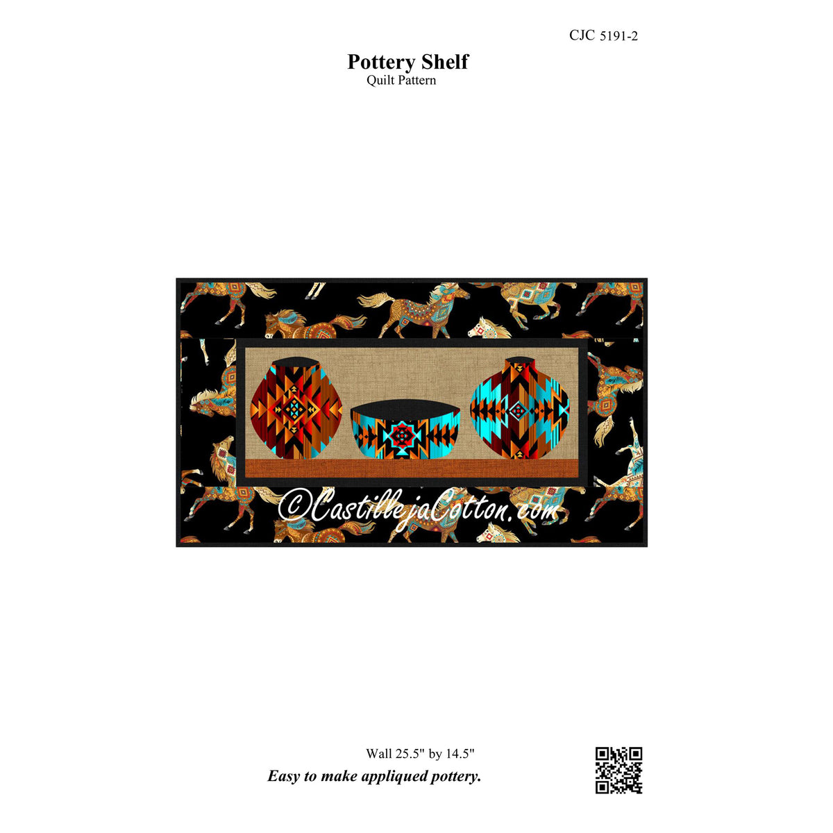 Pottery Shelf Wall Hanging Pattern CJC-51912 - Paper Pattern