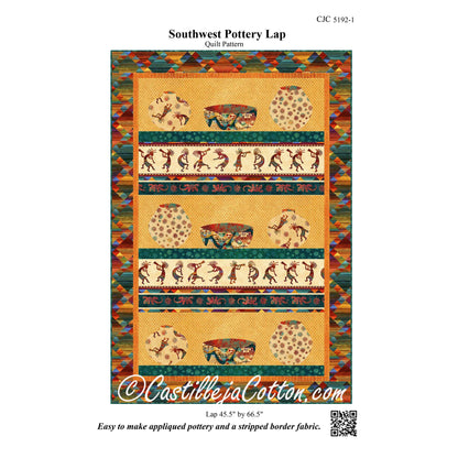 Southwest Pottery Lap Quilt Pattern CJC-51921 - Paper Pattern