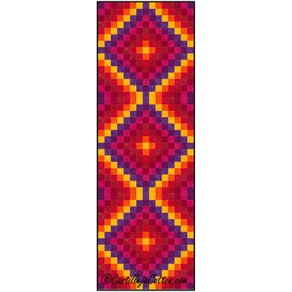 Warm Hexies Eight FQ Trip Runner Quilt Pattern CJC-519413w  - Wholesale Product
