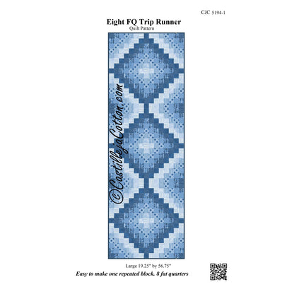 Eight FQ Trip Runner Quilt Pattern CJC-51941 - Paper Pattern