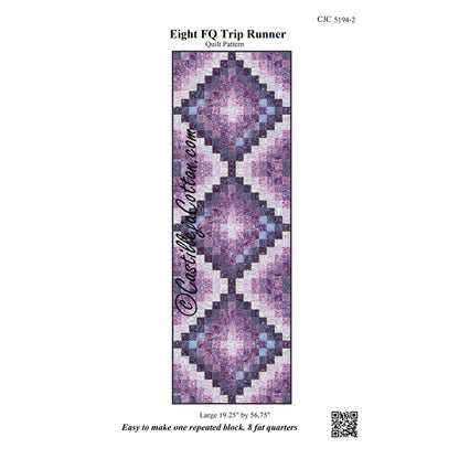 Eight FQ Trip Runner Quilt Pattern CJC-51942 - Paper Pattern