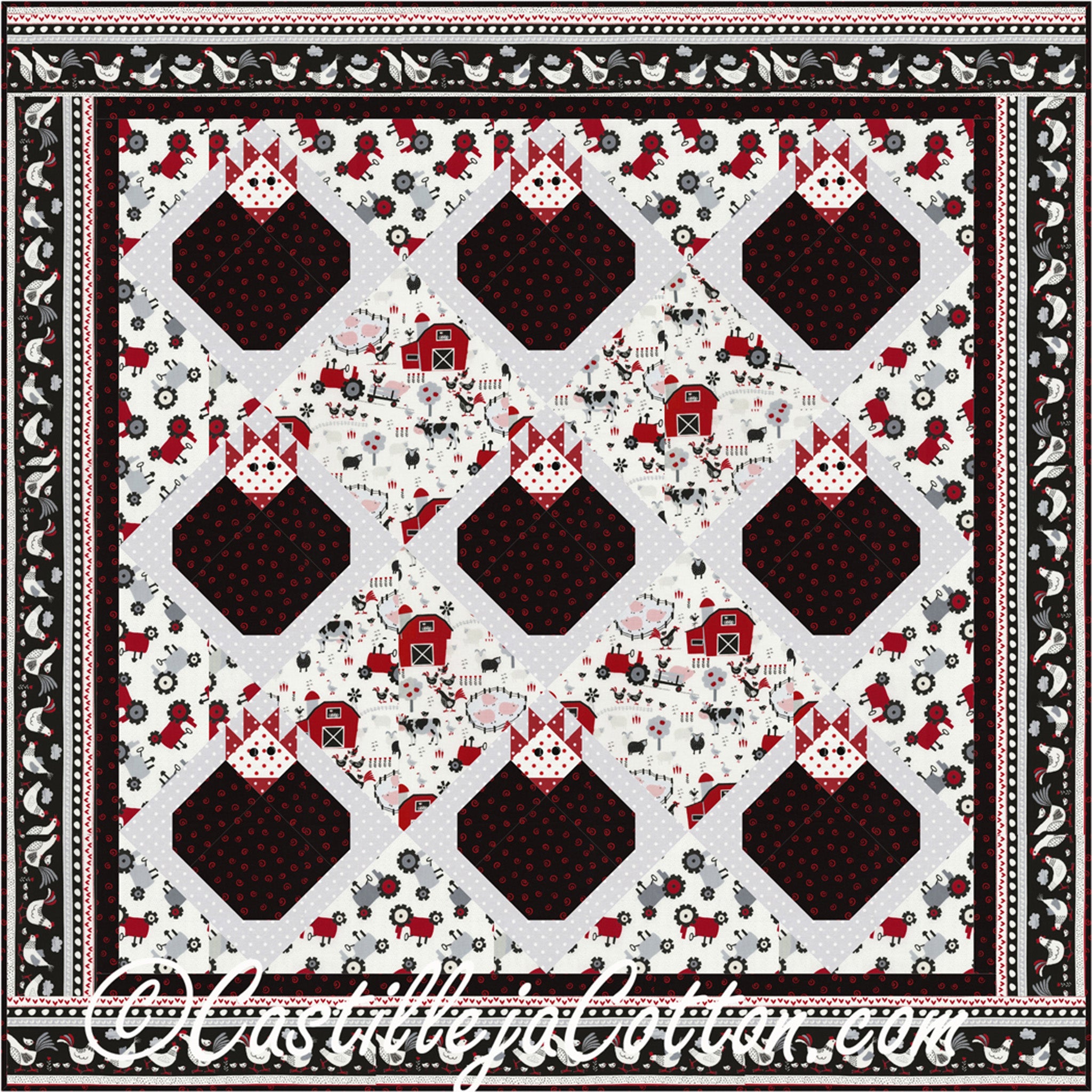 Farm Chickens Quilt Pattern CJC-51961 (intermediate, wall) – QuiltWoman.com