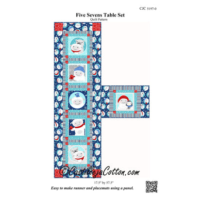 Five Sevens Table Set Quilt CJC-51970e - Downloadable Pattern