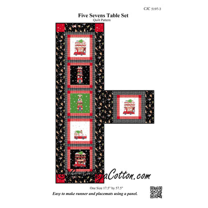 Five Sevens Table Set Quilt Pattern CJC-51973 - Paper Pattern