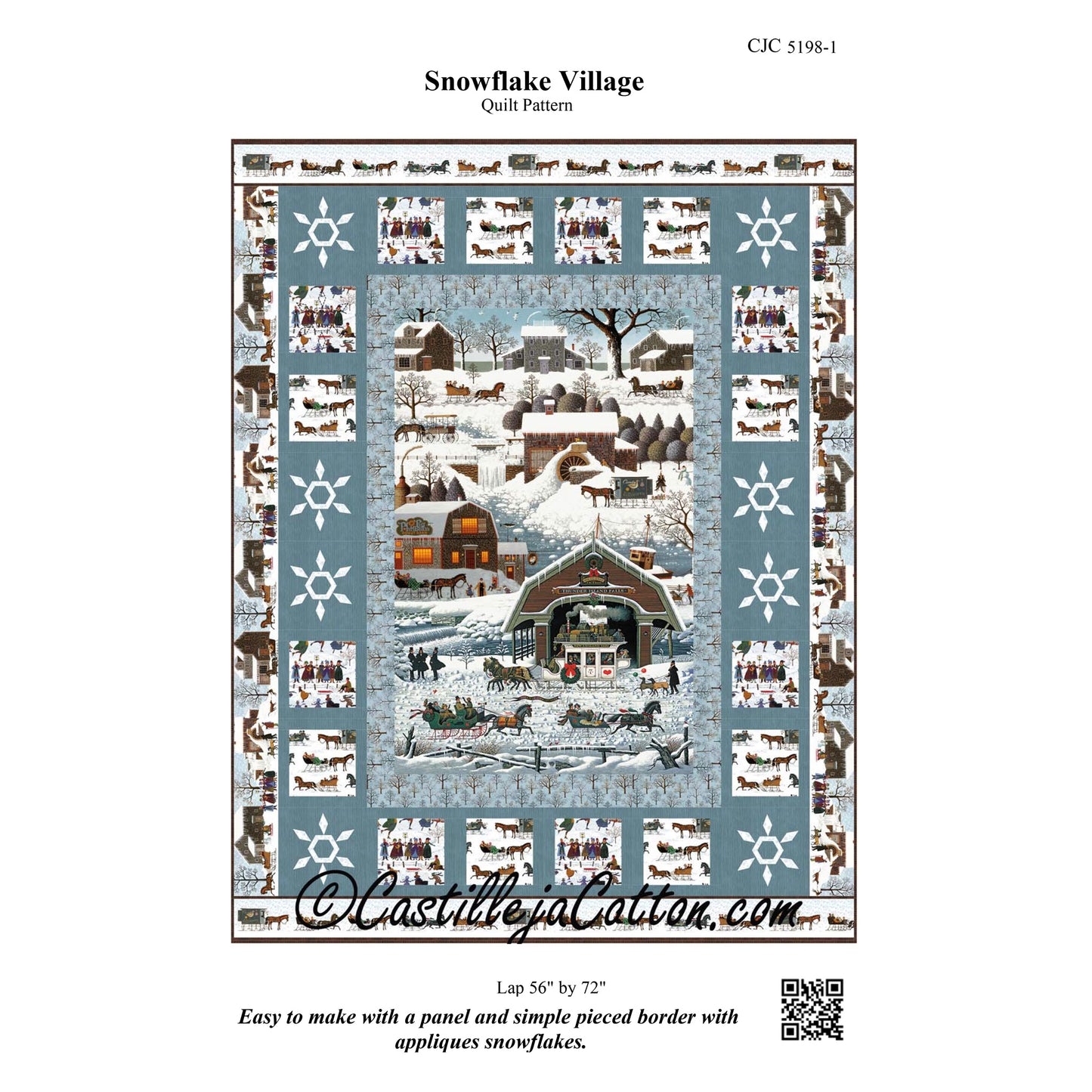 Snowflake Village Quilt Pattern CJC-51981 - Paper Pattern