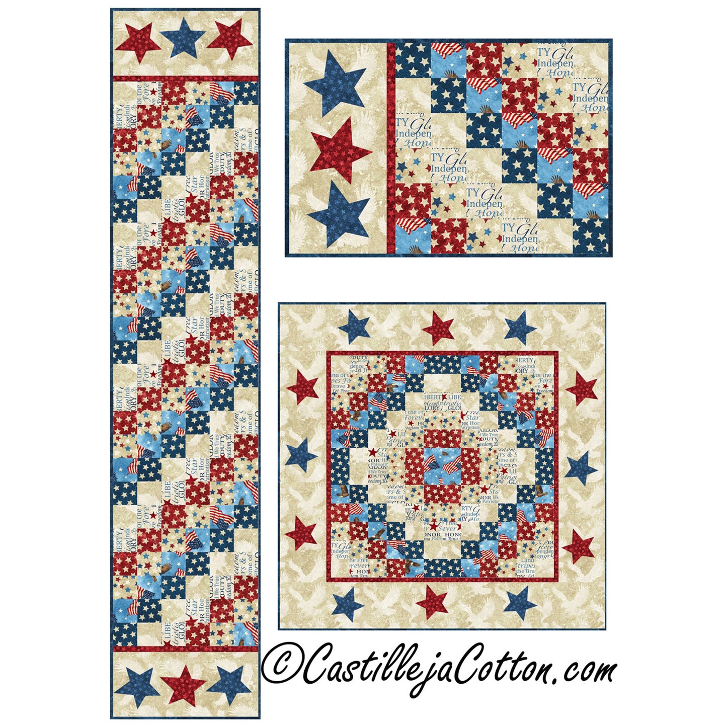 Stars and Strips Sixes Table Set Pattern CJC-52010w  - Wholesale Product