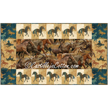 Wild and Free Horses Runner Pattern CJC-52031 - Paper Pattern