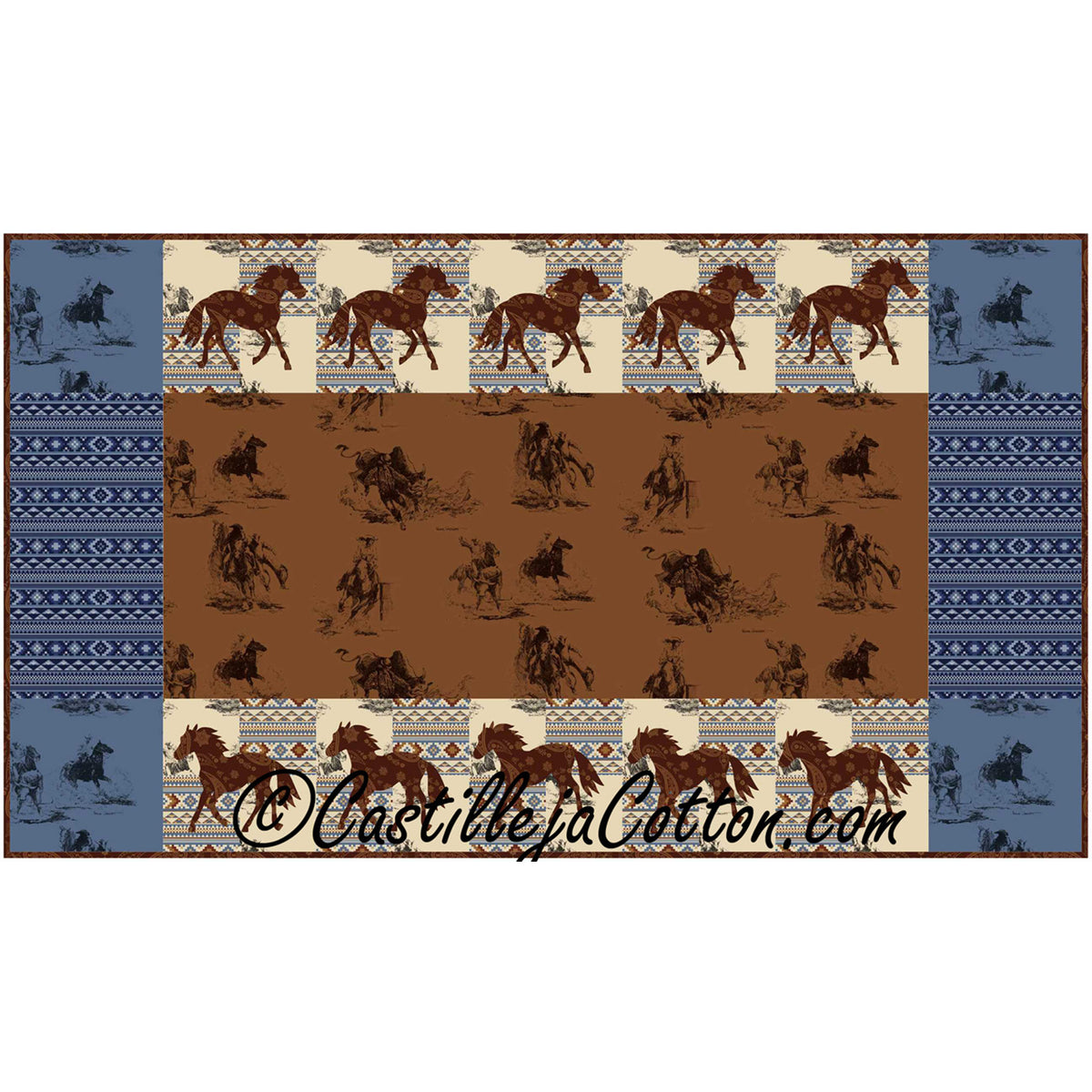 Wild and Free Horses Runner Pattern CJC-52032 - Paper Pattern