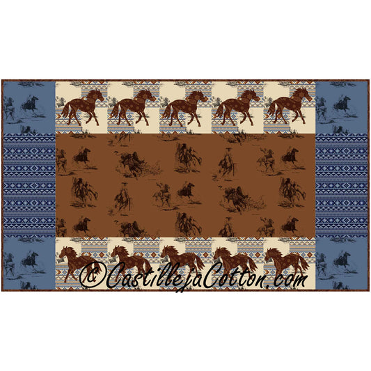 Wild and Free Horses Runner CJC-52032e  - Downloadable Pattern