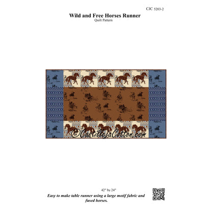 Wild and Free Horses Runner Pattern CJC-52032 - Paper Pattern