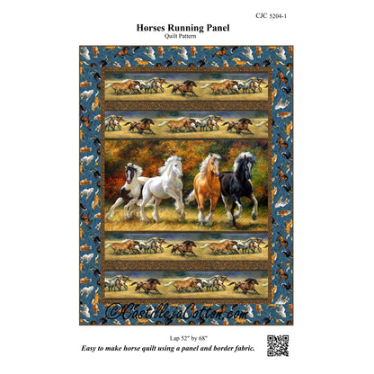 Horses Running Panel Quilt CJC-52041e - Downloadable Pattern