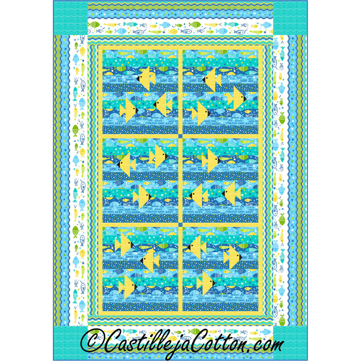 Fish Aquarium Quilt CJC-52181e - Downloadable Pattern