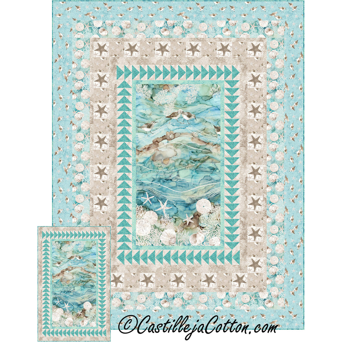 Sandy Beach Twin Quilt CJC-52210e - Downloadable Pattern
