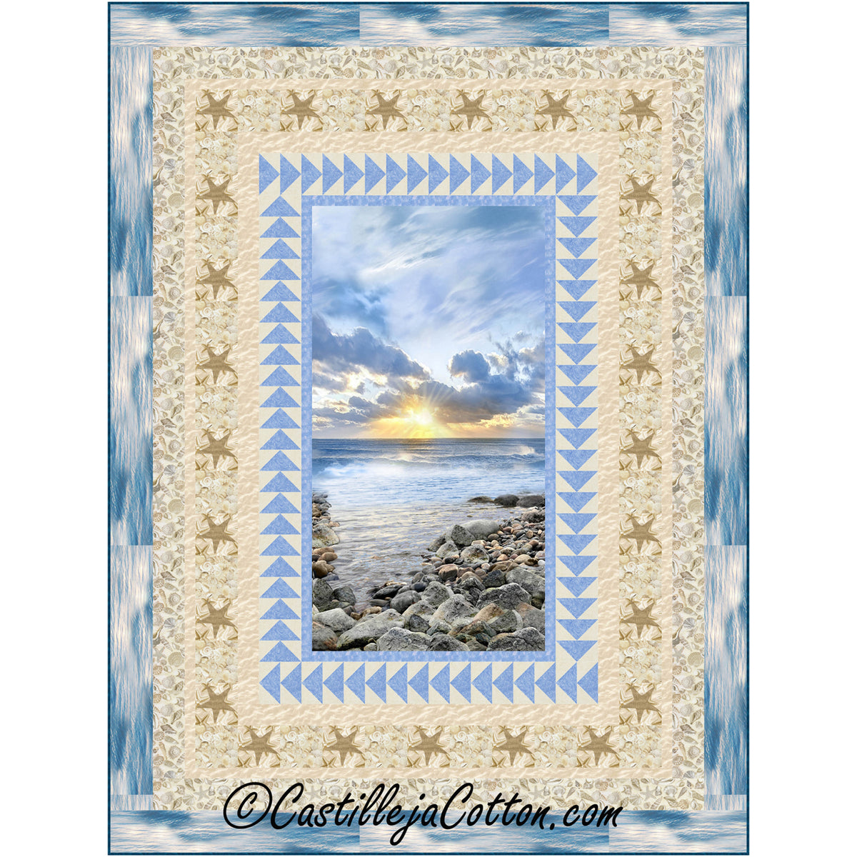 Sandy Beach Lap Quilt Pattern CJC-52215 - Paper Pattern