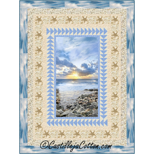 Sandy Beach Lap Quilt CJC-52215e - Downloadable Pattern