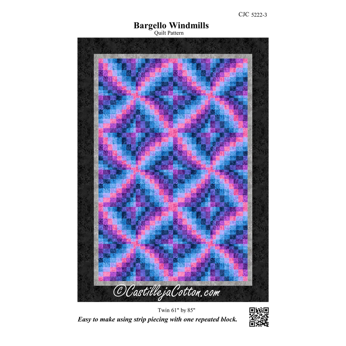 Bargello Windmills Quilt CJC-52223e - Downloadable Pattern