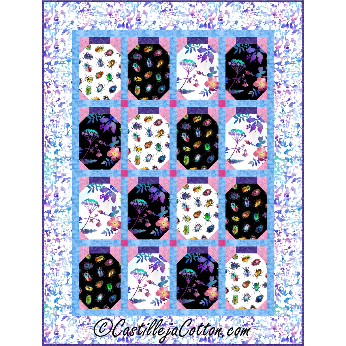 Flowers and Bugs Quilt Pattern CJC-52261 - Paper Pattern