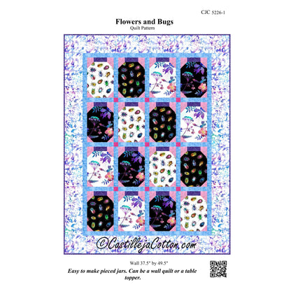 Flowers and Bugs Quilt Pattern CJC-52261 - Paper Pattern