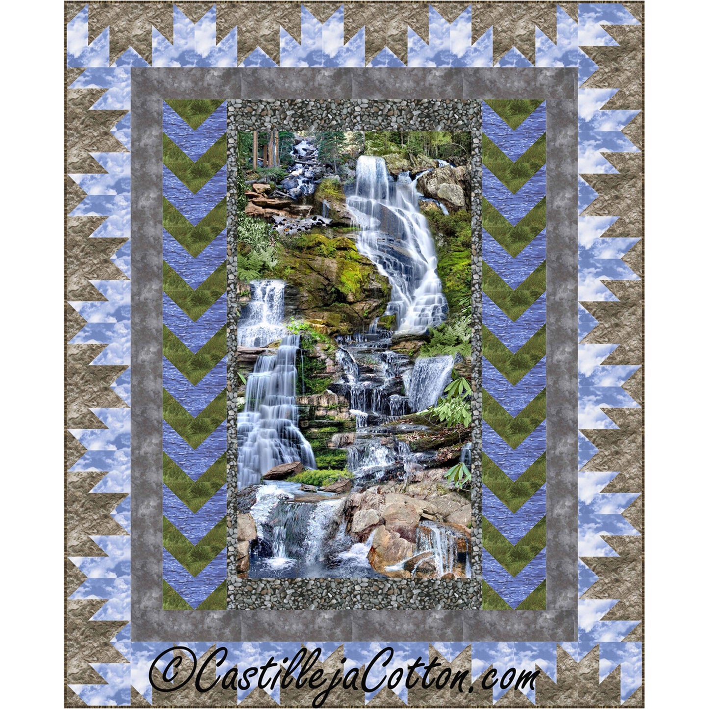 Mountain Waterfall Quilt Pattern CJC-52341 - Paper Pattern