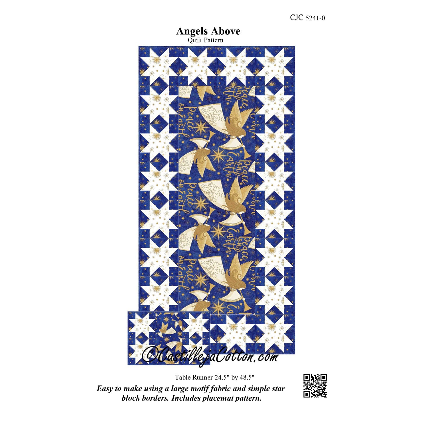 Angels Above Table Runner and Placemat Pattern CJC-52410 - Paper Pattern