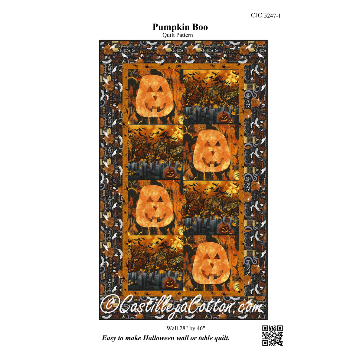 Pumpkin Boo Quilt Pattern CJC-52471 - Paper Pattern