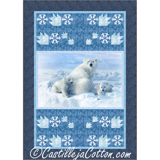 Polar Bear and Cubs Quilt CJC-52591e - Downloadable Pattern