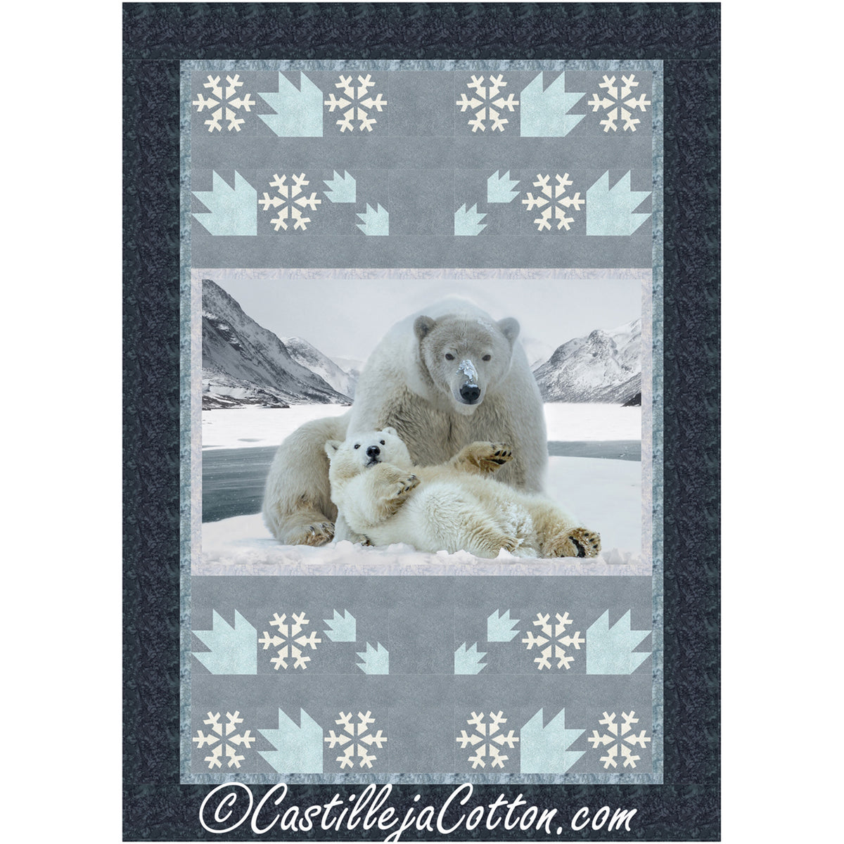 Lazy Polar Bear Cub Quilt Pattern CJC-52592 - Paper Pattern