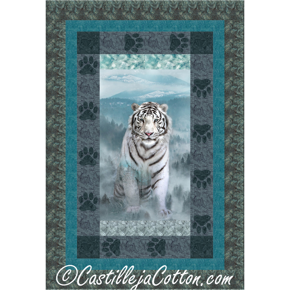 White Tiger Quilt CJC-52611e - Downloadable Pattern