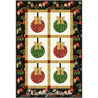 Glittering Ornaments Wall Hanging or Table Runner Pattern CJC-52632 - Paper Pattern