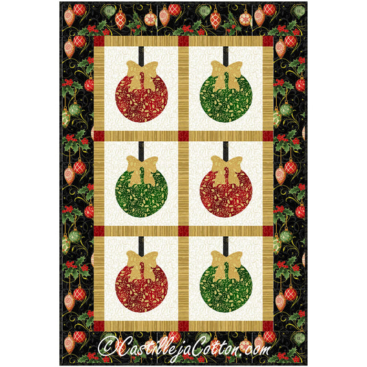 Glittering Ornaments Wall Hanging or Table Runner CJC-52632e - Downloadable Pattern