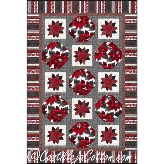 Poinsettia Song Quilt Pattern CJC-52641 - Paper Pattern