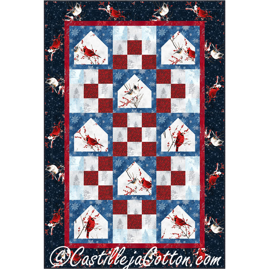 Cardinal Bird Feeders Quilt CJC-52661e - Downloadable Pattern