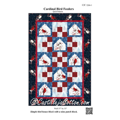 Cardinal Bird Feeders Quilt Pattern CJC-52661 - Paper Pattern