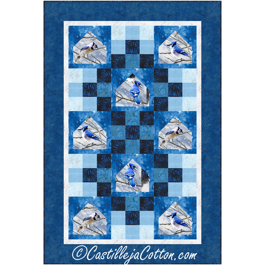 Blue Jay Bird Feeders Quilt CJC-52662e - Downloadable Pattern