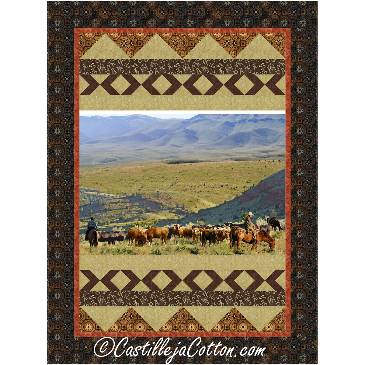 Cattle Round Up Quilt Pattern CJC-52712 - Paper Pattern