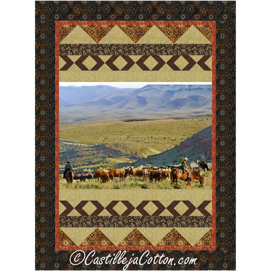 Cattle Round Up Quilt Pattern CJC-52712 - Paper Pattern