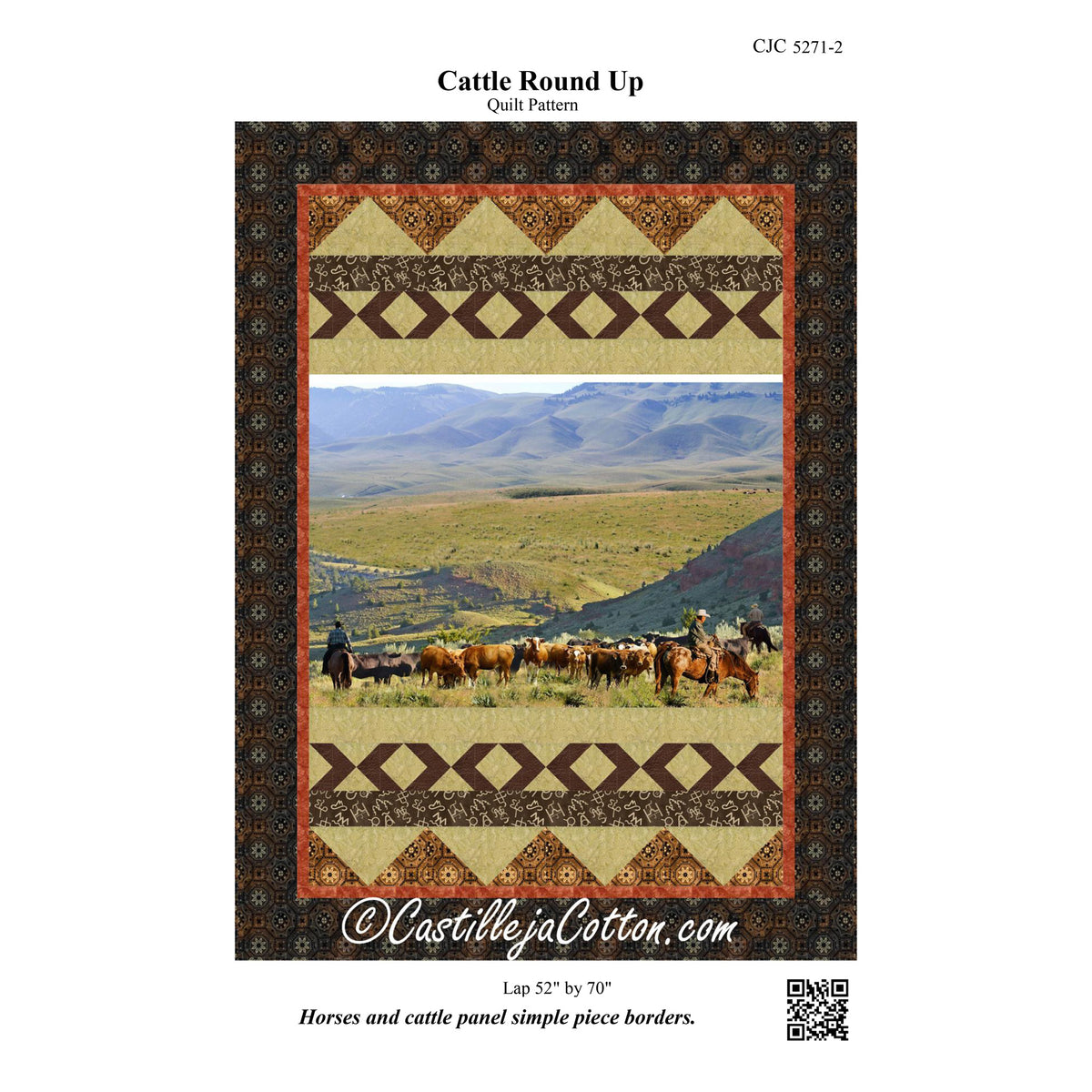 Cattle Round Up Quilt Pattern CJC-52712 - Paper Pattern