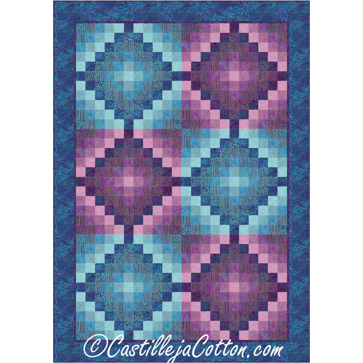 Two Color Six by Six Trip Quilt Pattern CJC-52721w  - Wholesale Product