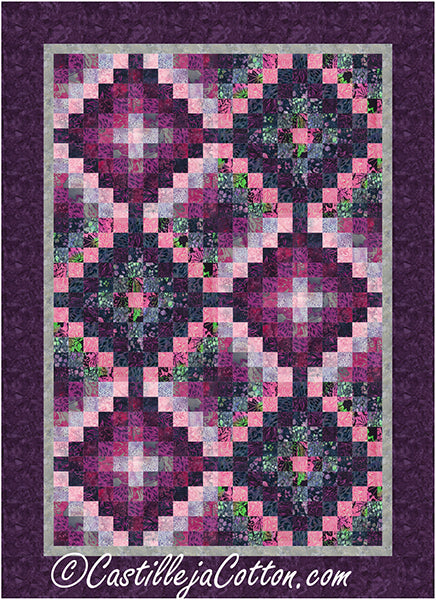 Petunia Twelve Trip Quilt CJC-52725e - Downloadable Pattern