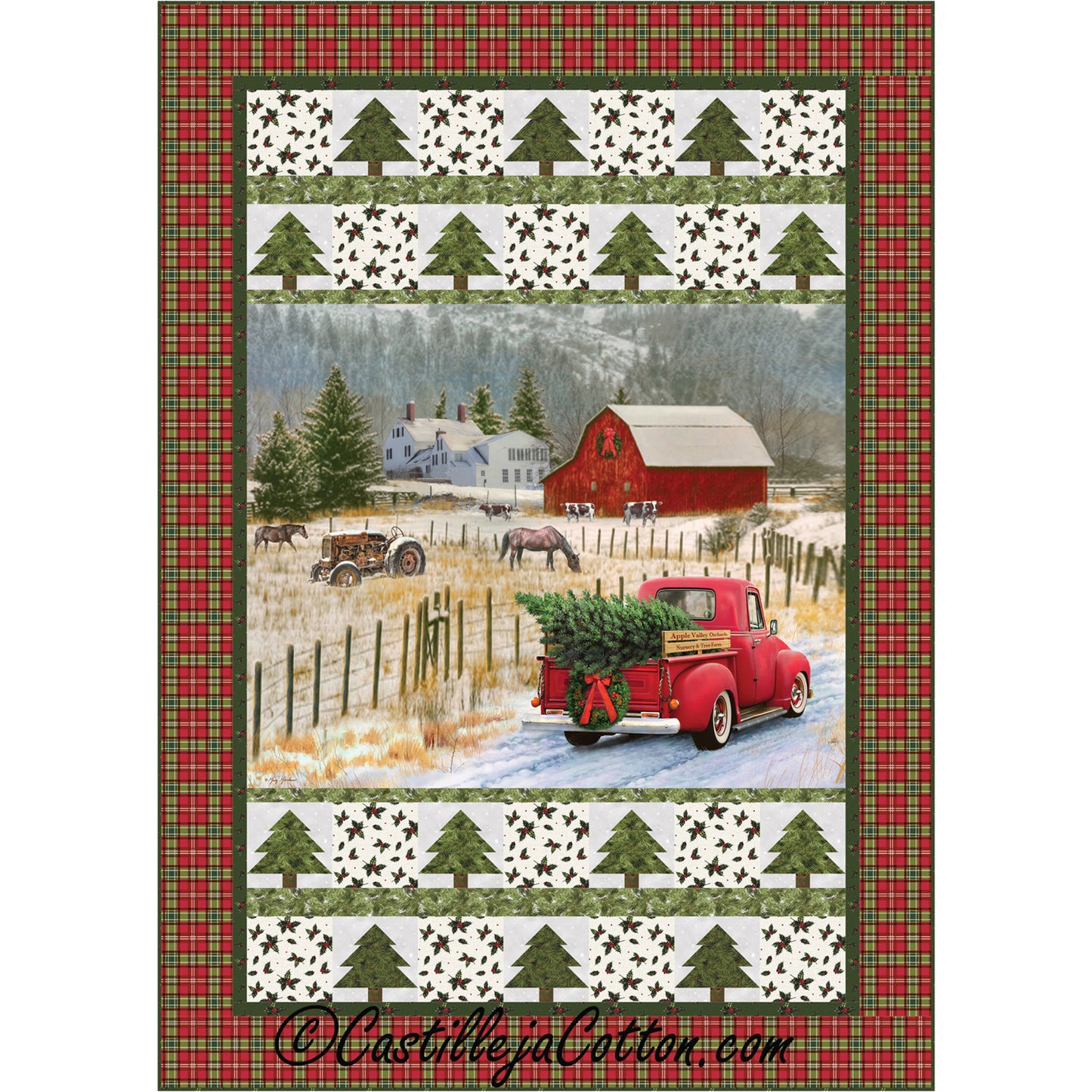 Christmas Truck Quilt CJC-52741e - Downloadable Pattern