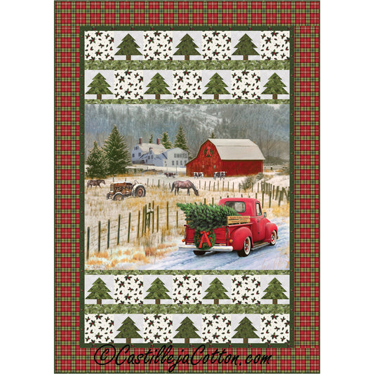 Christmas Truck Quilt CJC-52741e - Downloadable Pattern