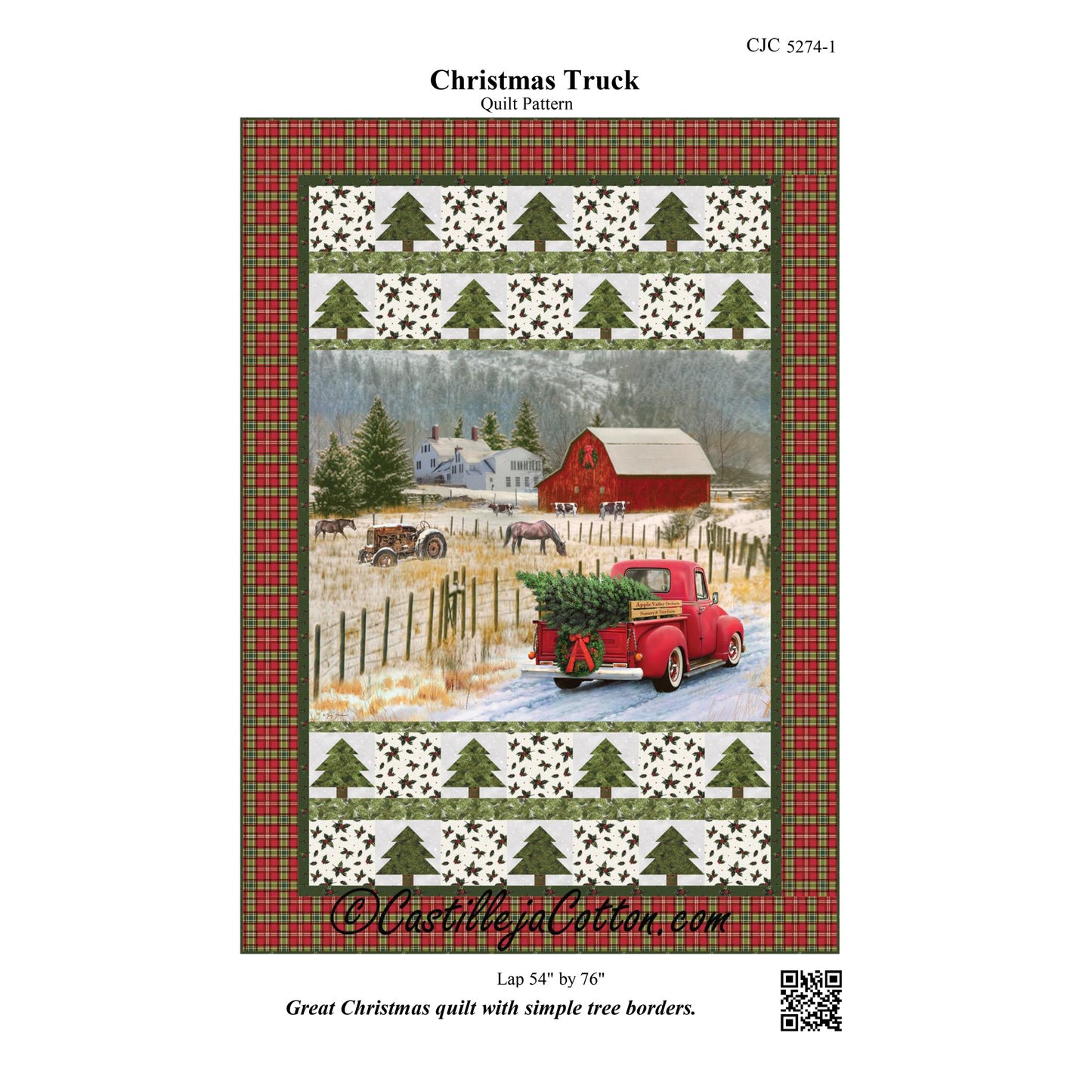 Christmas Truck Quilt CJC-52741e - Downloadable Pattern