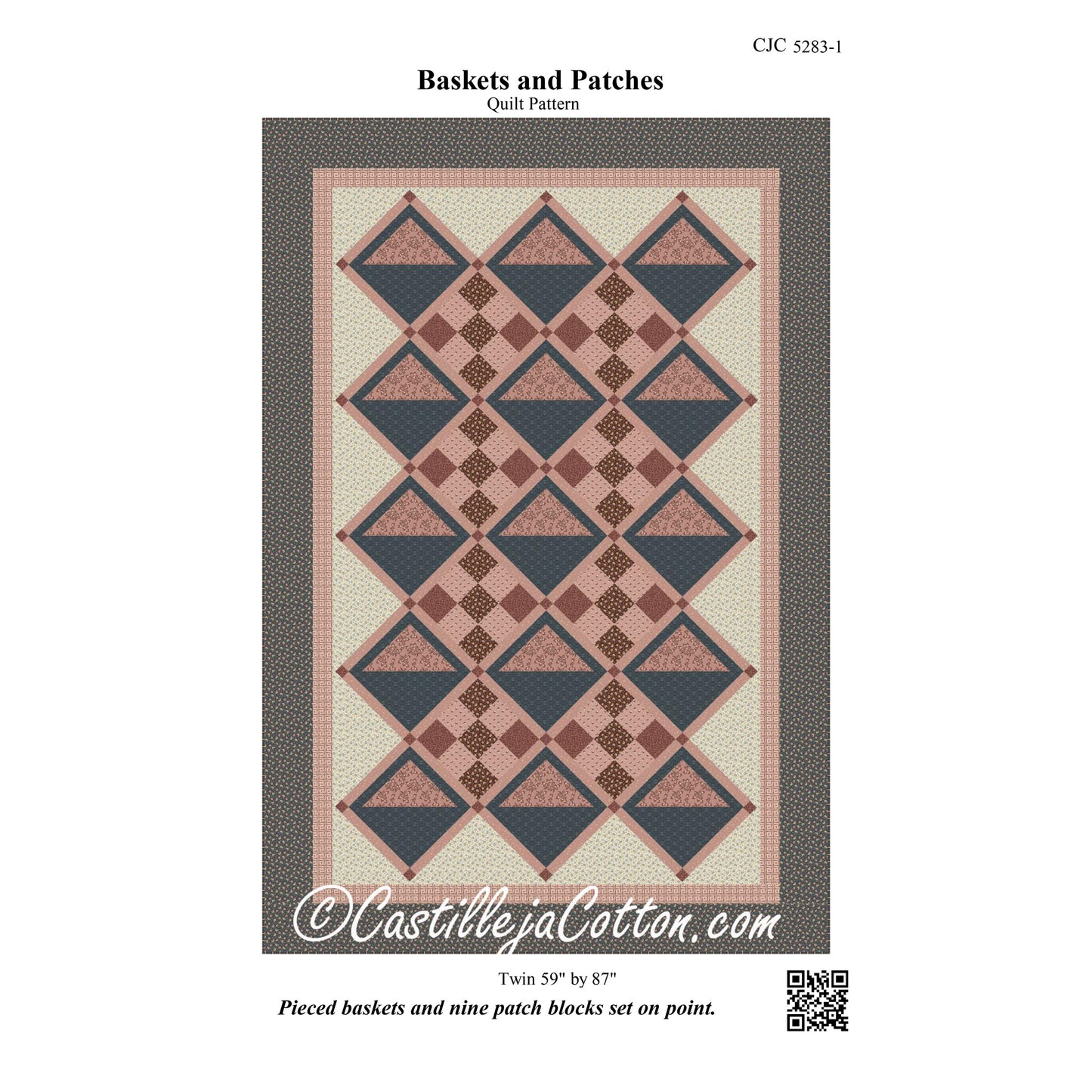 Baskets and Patches Quilt Pattern CJC-52831 - Paper Pattern