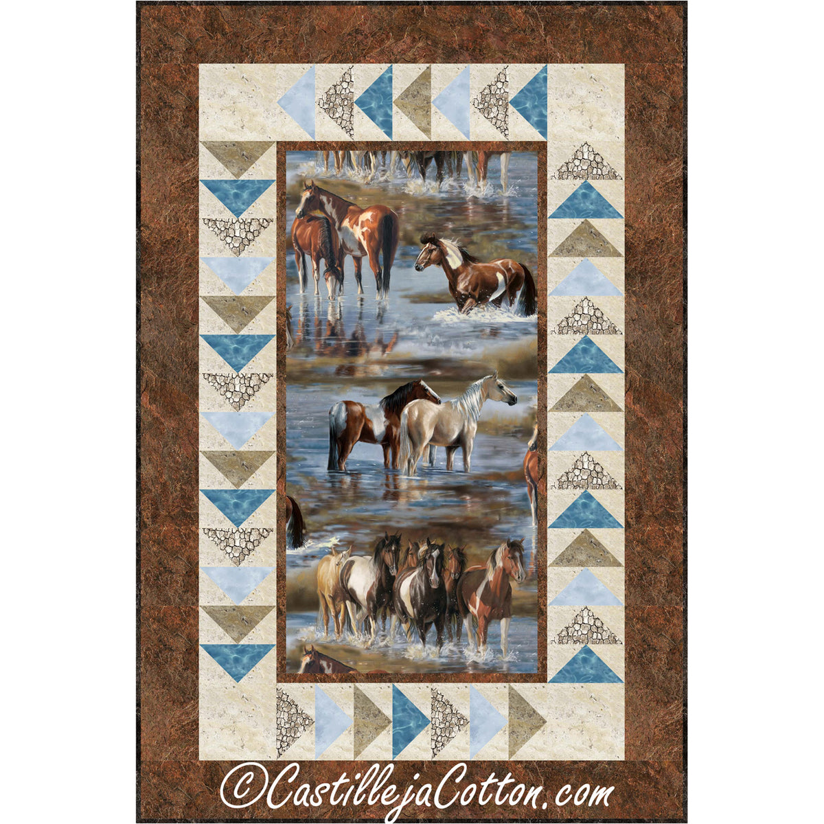 River Horses Quilt CJC-52911e - Downloadable Pattern
