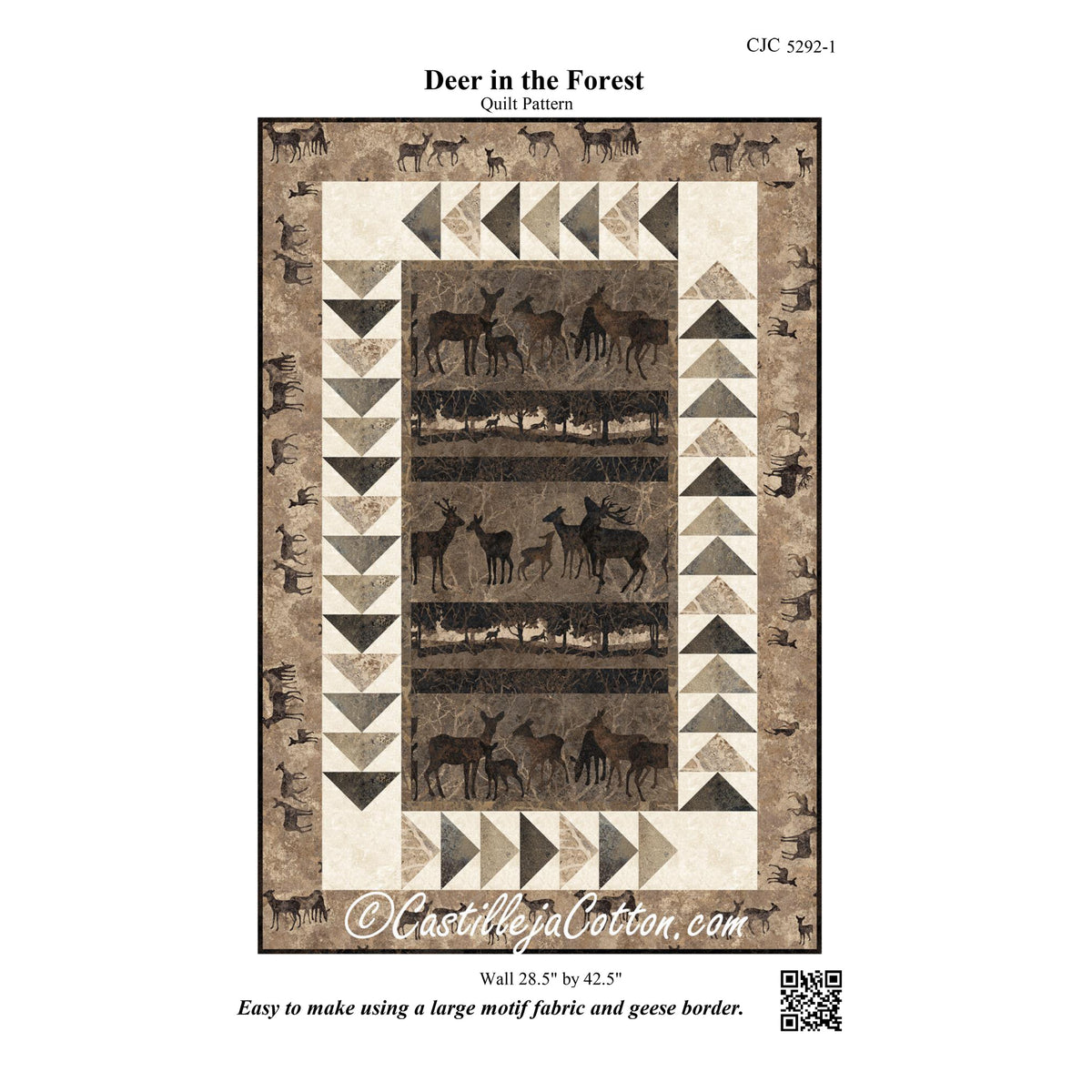 Deer in the Forest Quilt CJC-52921e - Downloadable Pattern
